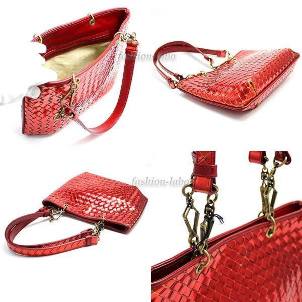 Bottega Veneta Outlet Shoulder Calfskin Red Bag